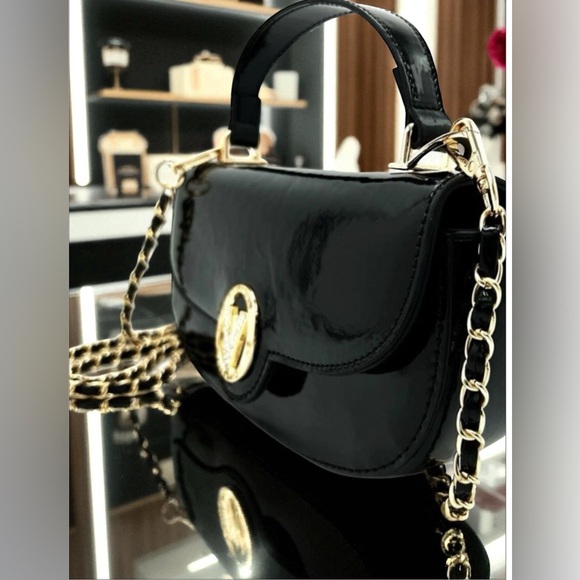 Valentino Orlandi Black Patent Leather Handbag - Picture 2 of 7